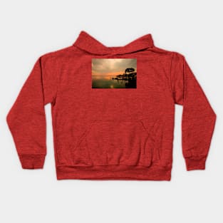 Super Silhouetted Sirmione sunset Kids Hoodie